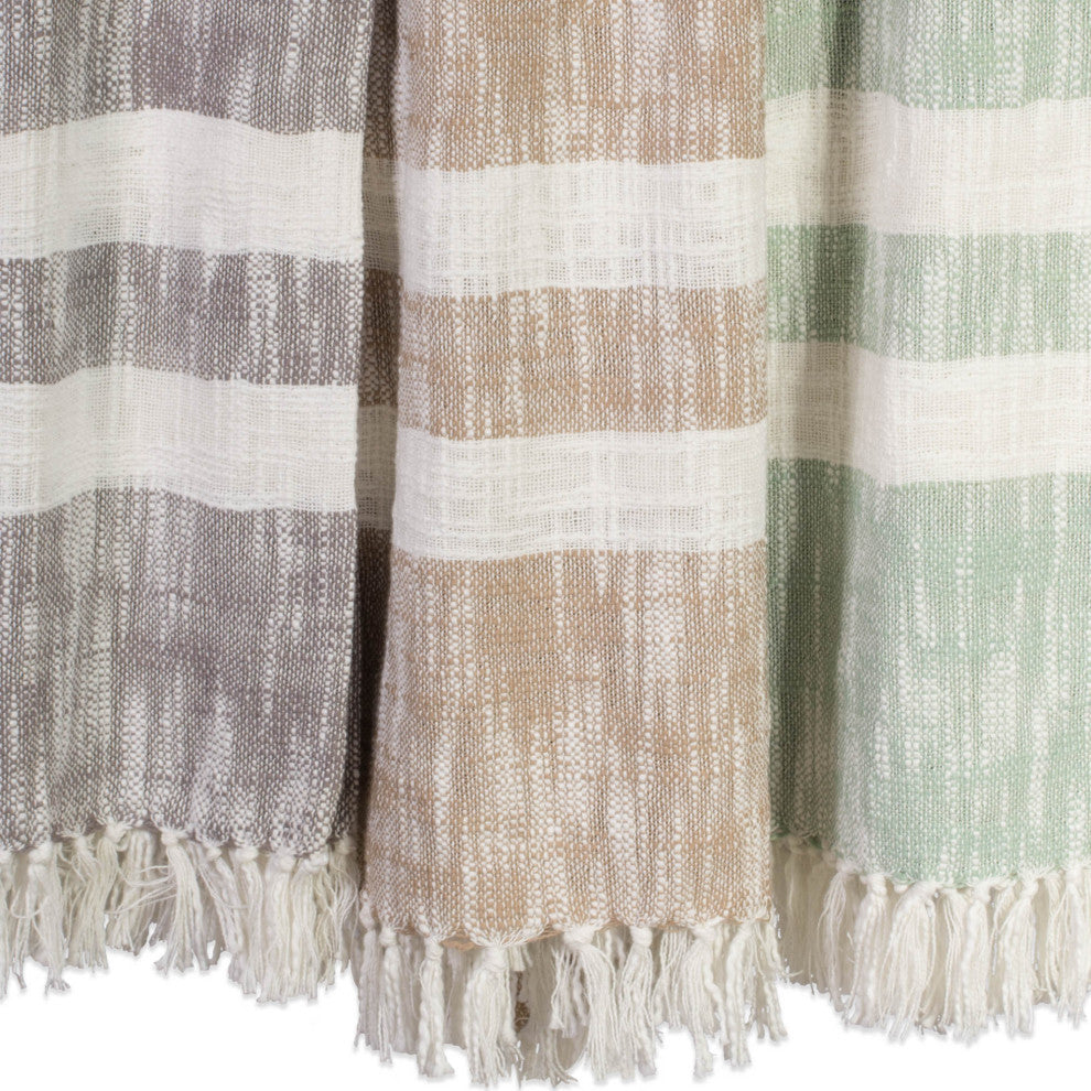 DII Mint Slub Stripe Throw