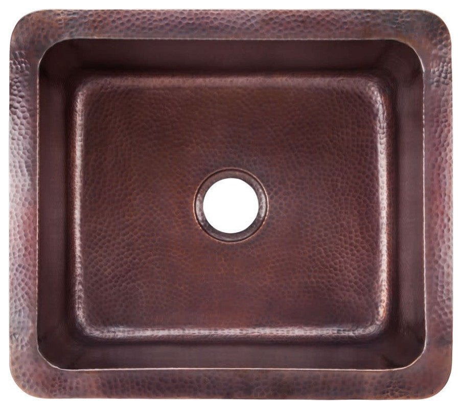 Thompson Traders KPU-1715 Rivera 17" Single Basin Bar Sink for - Black Copper