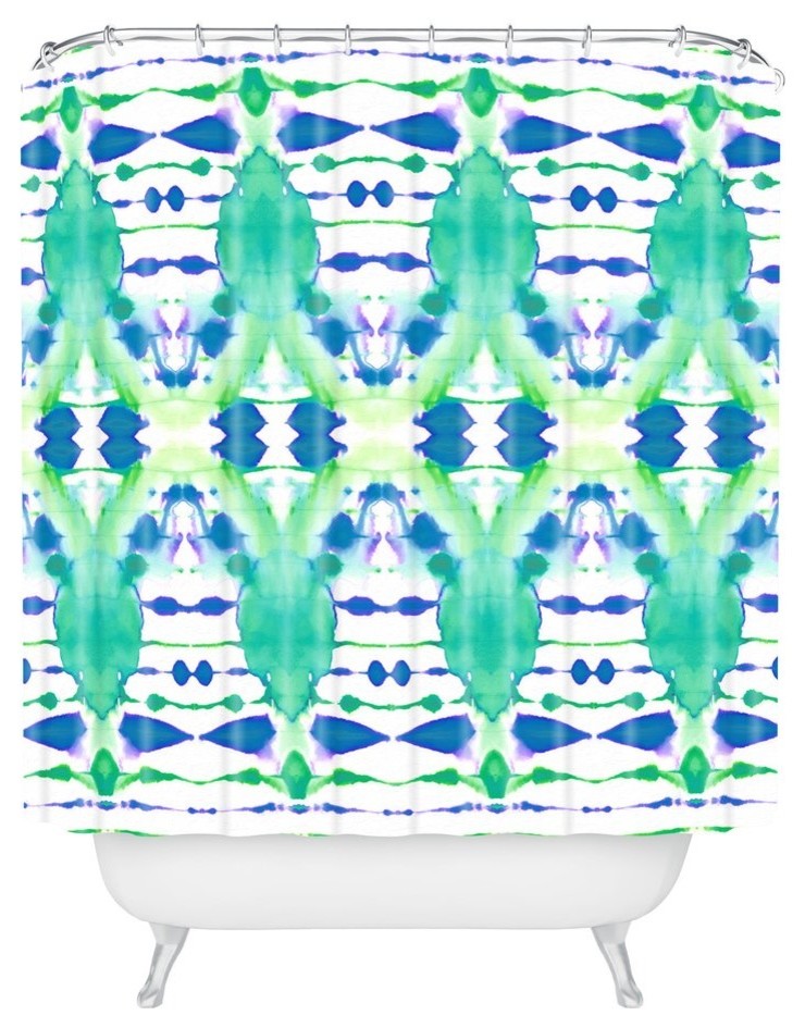 Amy Sia Inky Oceans Shower Curtain, 72"x69"