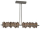 Hildene Large LED Pendant, Dark Smoke Finish, Bronze Accent