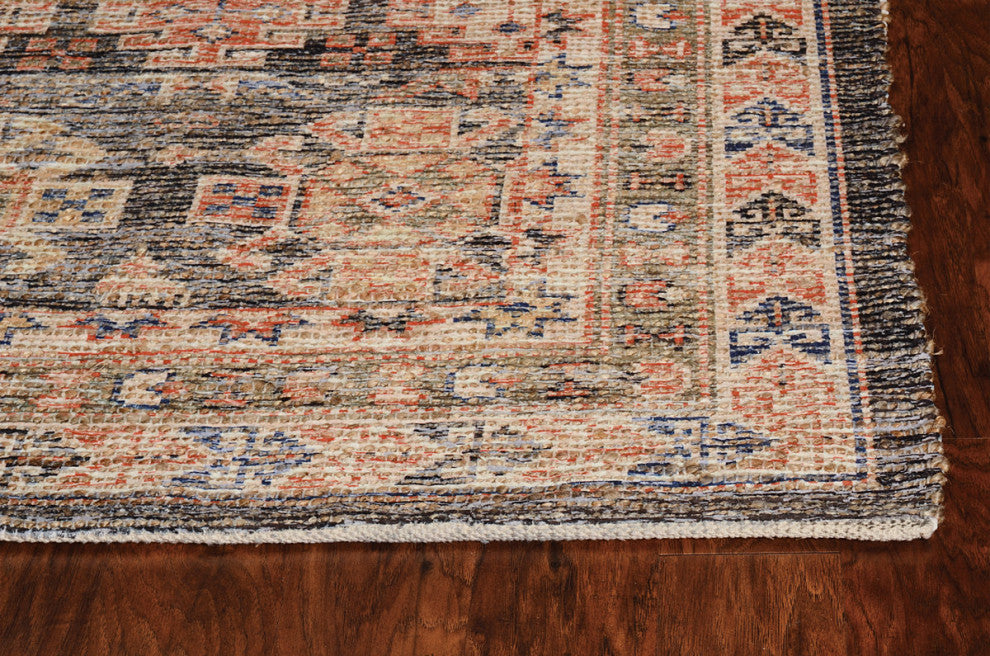 KAS Morris 2220 Charcoal Mediterra Area Rug, 5'x7'