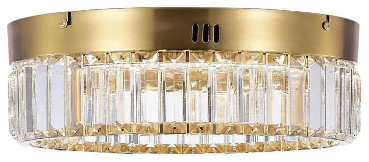 Stella Single Tier LED Flushmount Brushed Brass