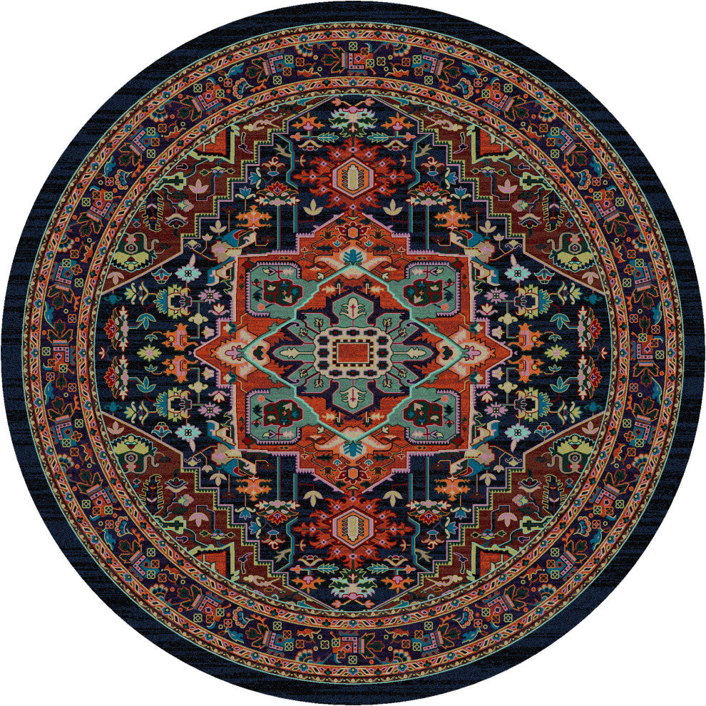 Persia, Black, 8' Round