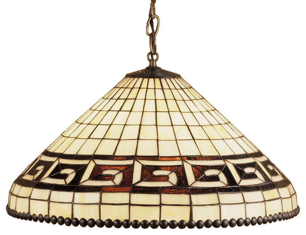21 Wide Greek Key Pendant 605