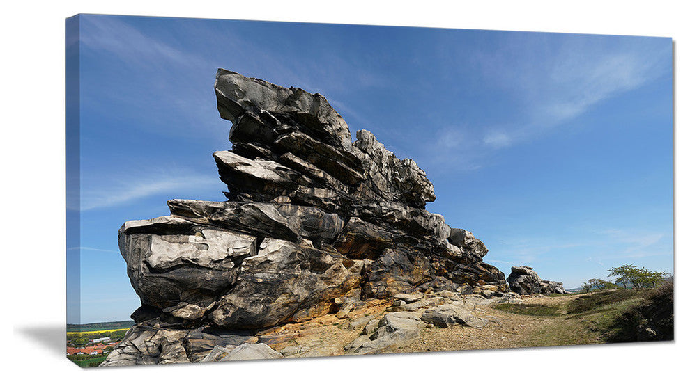 Devil s Wall at Weddersleben, Landscape Canvas Art Print, 60"x28"