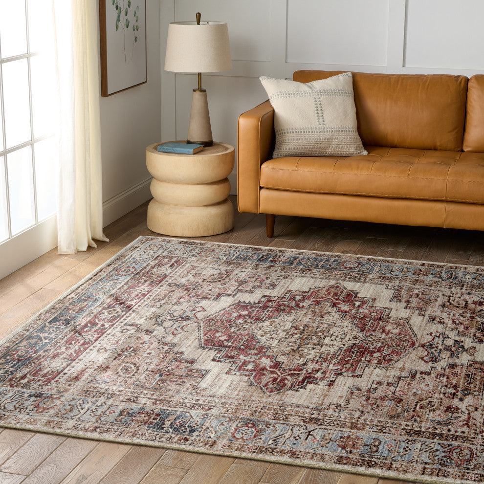 Vibe by Jaipur Living Emory Medallion Red/ Blue Area Rug 8'X10'