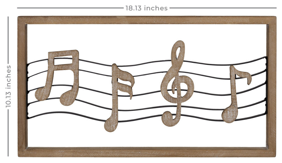 Framed Music Notes Wall Art