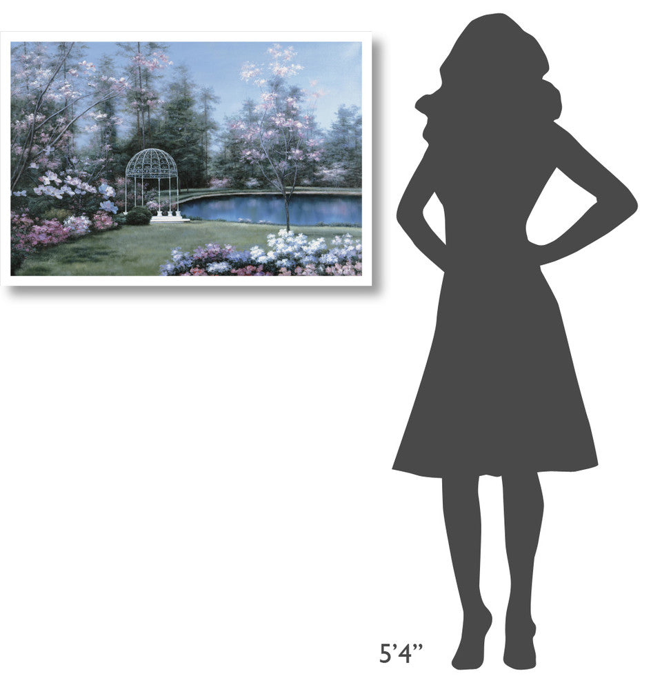 "Lakeside Gazebo" Digital Paper Print by Diane Romanello, 38"x26"