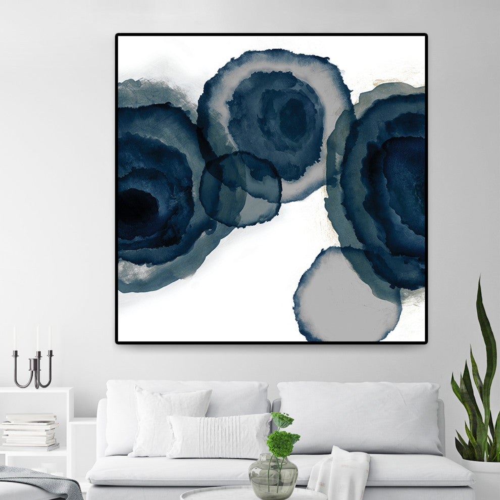 "Blotted Ink II" Oversized Framed Canvas, 45" x 45"