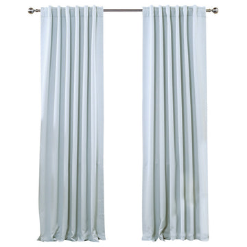 Solid Thermal Blackout Curtain Panels, Sky Blue, 108", Set of 2