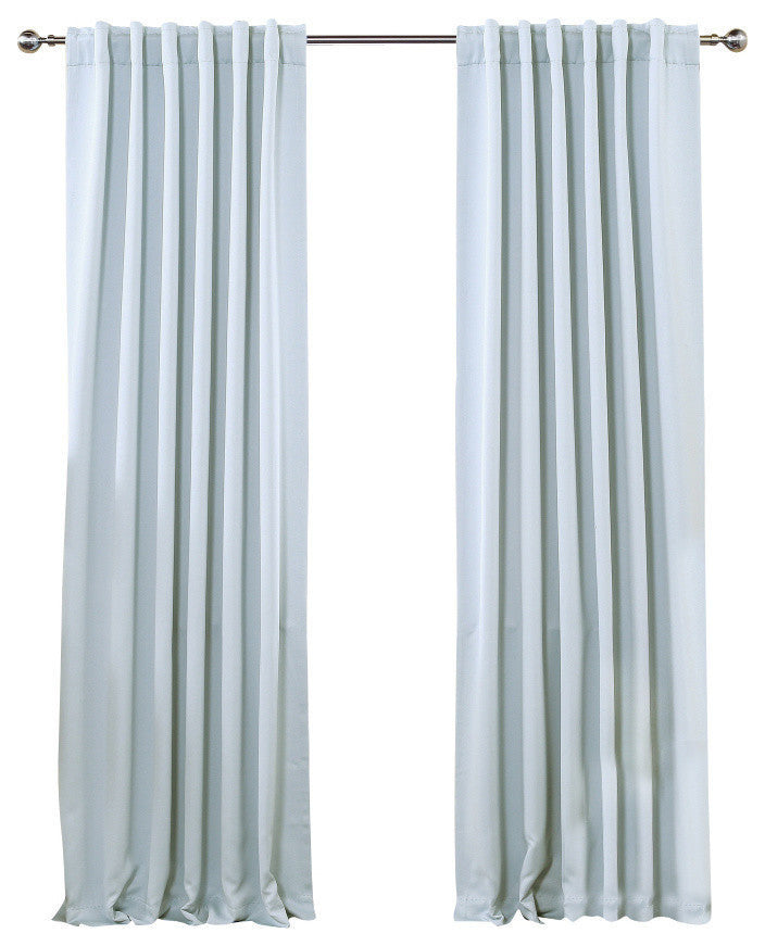 Solid Thermal Blackout Curtain Panels, Sky Blue, 108", Set of 2