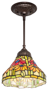 8 Wide Tiffany Poinsettia Mini Pendant