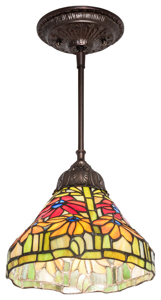 8 Wide Tiffany Poinsettia Mini Pendant