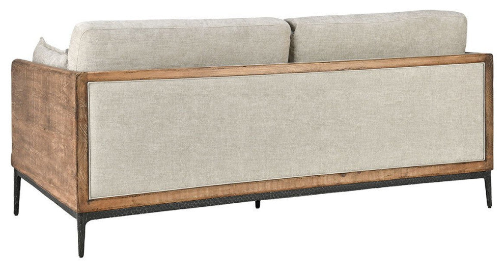 Ivory & Salvaged Pine Sofa