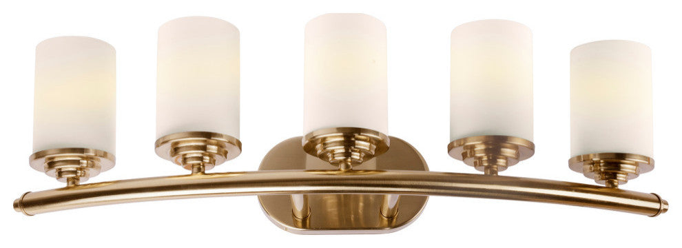 5-Light Bath Vanity Light, Soft Gold