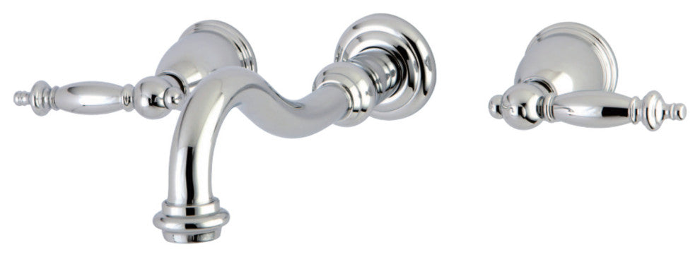 Kingston Brass Wall Mount Bathroom Faucet, Polished Chrome