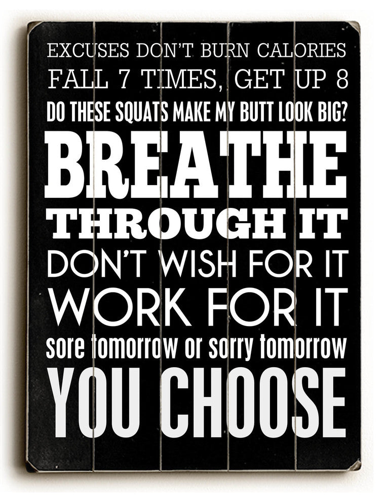 Breathe Wooden Sign