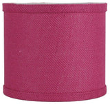 Classic Drum Burlap Lampshades, Fuchsia, 8"