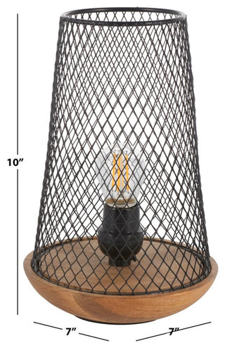 Safavieh Haynes Table Lamp Black/Natural Wood