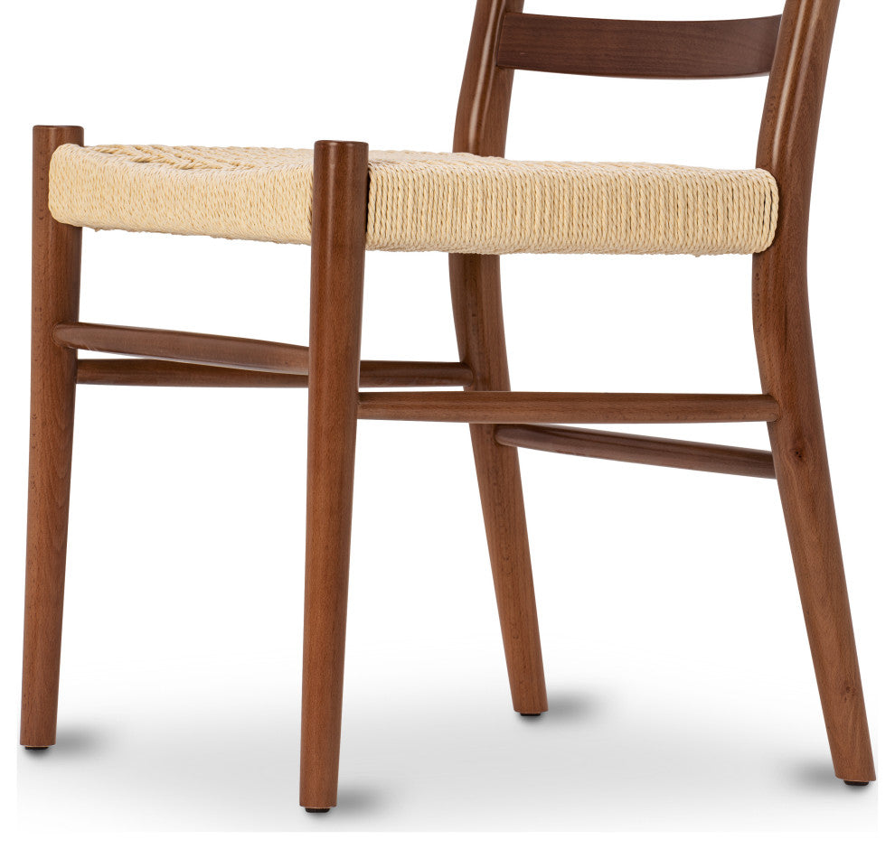 Poly and Bark Ray Dining Chair, Set of 2, Walnut