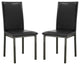 Set of 2 Side Chairs, Black Finsih