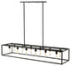 Cobar 12-Light Matte Black Island Pendant