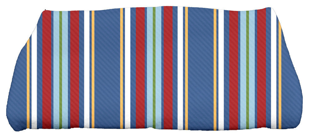 Multi-Stripe, Stripe Print Bath Towel, Blue