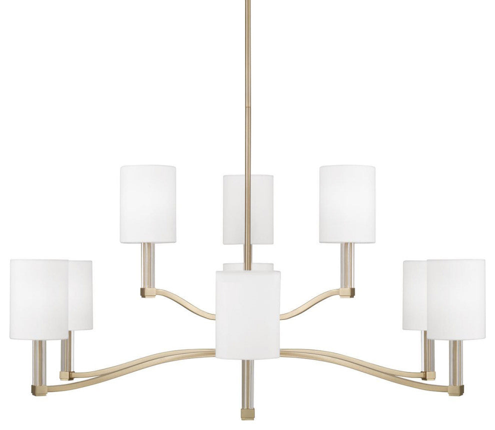 Capital Lighting 457091-715 Ingrid 9 Light 40"W Chandelier - Matte Brass