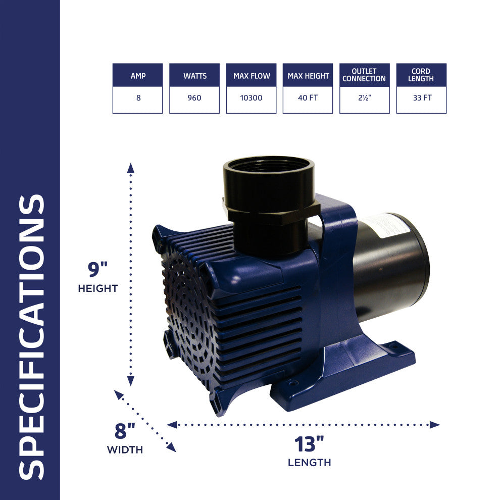 Cyclone Pump 10300 GPH With 33-Foot Cord
