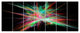 Green Red Spectrum of Light, Abstract Canvas Art Print, 83"x32", 7 Panels