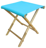 Foldable Bamboo Stool, Aqua