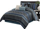 Tefia 7 Piece Comforter Set, Blue, King
