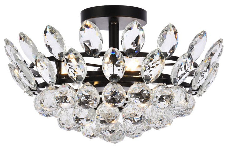 Eleana 16" Flush Mount, Black