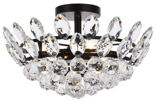 Eleana 16" Flush Mount, Black