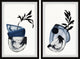 Blue Vase Centerpiece Diptych, 2-Piece Set, 8x12 Panels