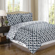 Sierra Navy/White Silky Soft 100% Egyptian Cotton Duvet Set, Full/Queen