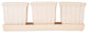 White Square Ceramic Small Planter (Set of 3)