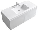 Balli 48'' Single Sink Wall Mount Modern Bathroom Vanity, High Gloss White