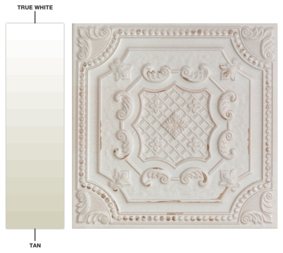 Fitz White Ceramic Wall Tile
