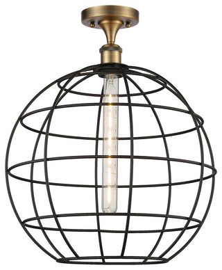 Lake Placid 1 16" Semi-Flush Mount Brushed Brass
