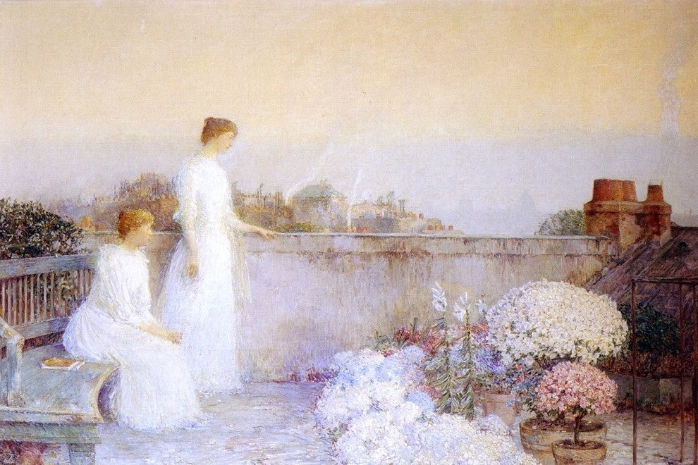 Frederick Childe Hassam A Twilight (also known as Le Crepuscule) Wrapped Canvas