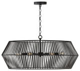 Capital Lighting 430361 Kaiya 6 Light 31"W Cage Pendant - Matte Black