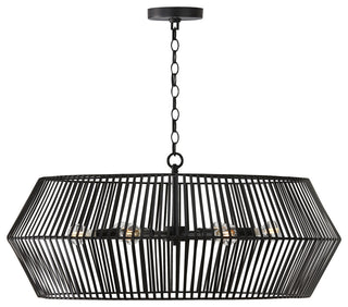 Capital Lighting 430361 Kaiya 6 Light 31"W Cage Pendant - Matte Black