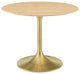 Lippa 40" Wood Dining Table, Gold Natural