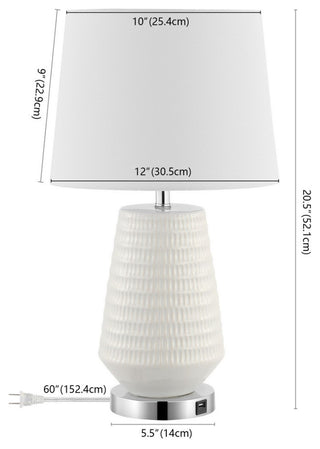 Safavieh Stark Table Lamp With USB Port White