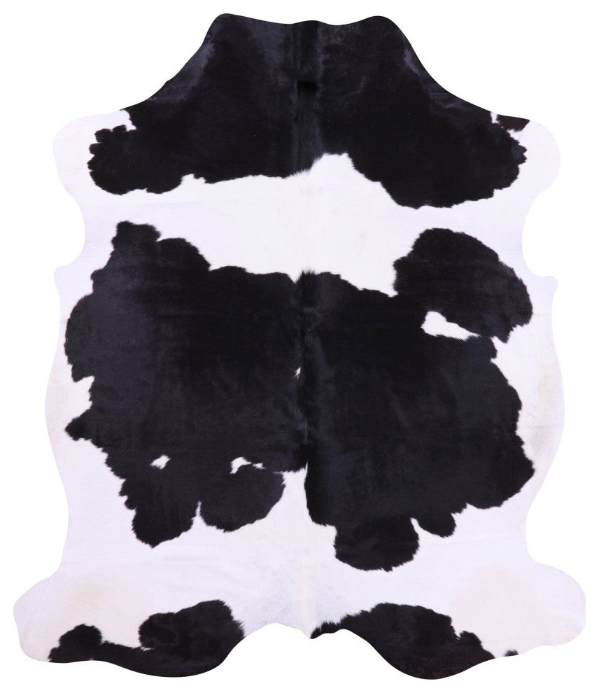 Black and White Natural Cowhide Rug 7' 3" X 6' 4" C1523