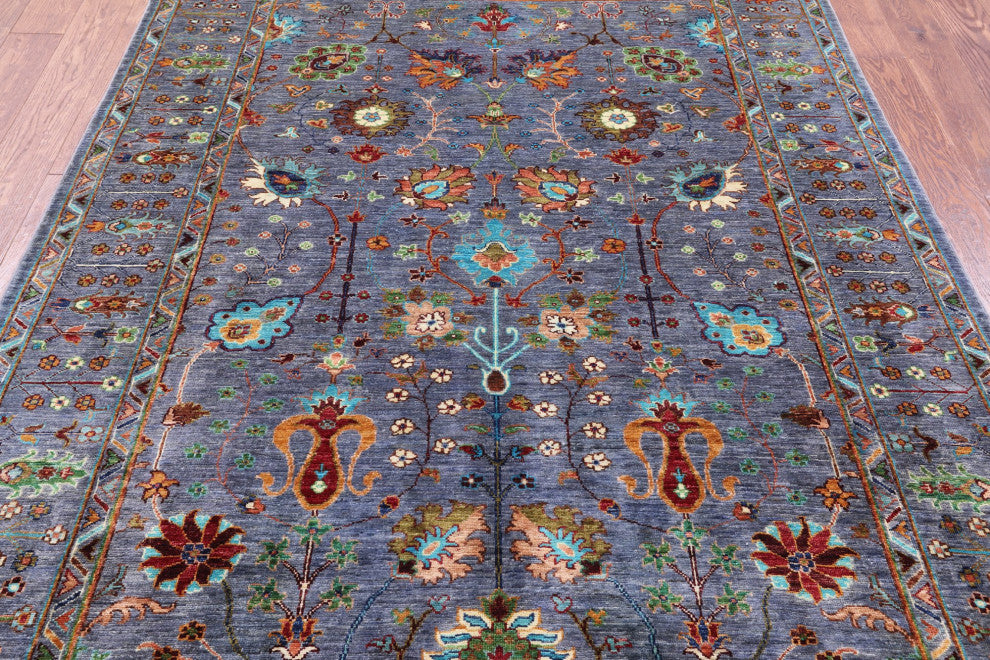 Hand-Knotted Persian Tabriz Wool Rug 5' 9" X 8' 0" - Q12468