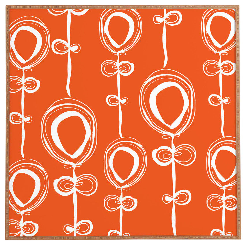 Deny Designs Rachael Taylor Contemporary Orange Framed Wall Art