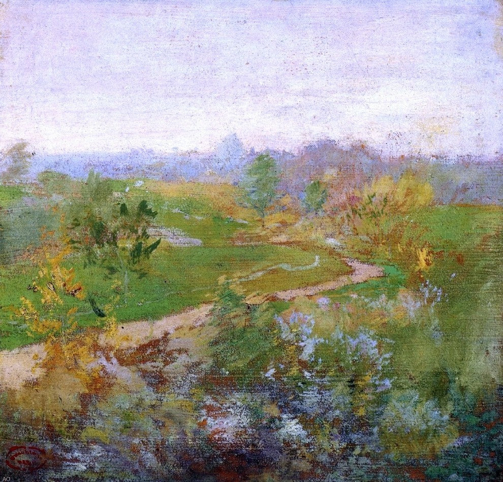 John Twachtman Road over the Hill Premium Canvas Print