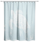 Sea Turtle Stamp 2 71x74 Shower Curtain